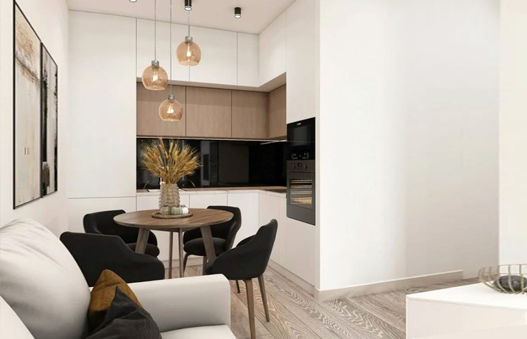 Дизайн кухни гостиной 18 кв м ∾ 50 фото интерьеров 
