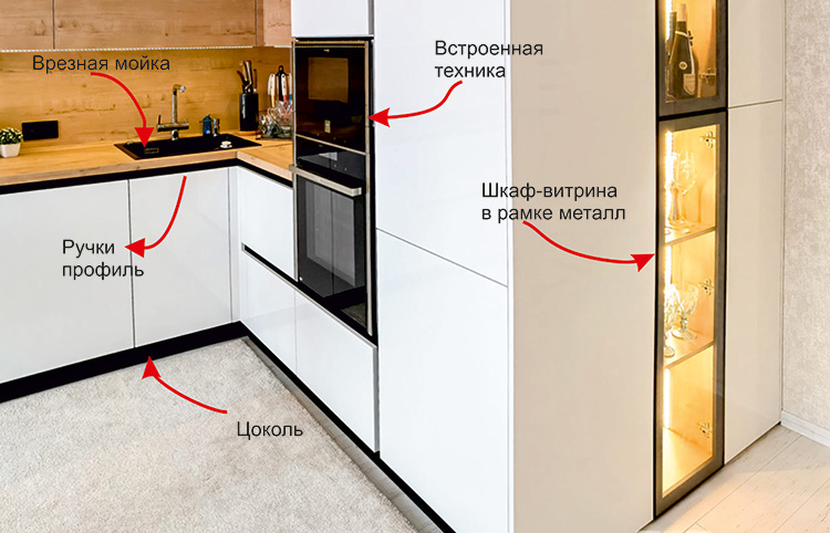 Дизайн кухни белого цвета (90+ реальных фото)