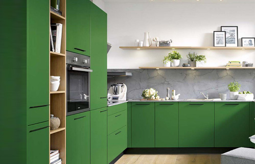 Купить зеленую кухню. Кухонные гарнитуры зеленого цвета на заказ в Казани