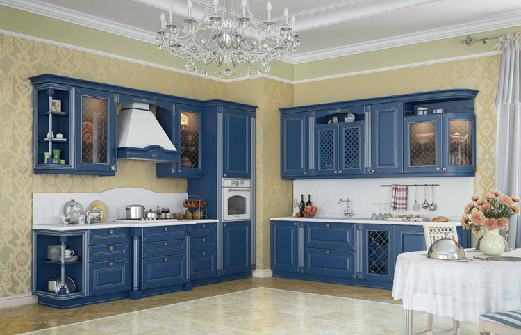 Синяя кухня в интерьере: идеи дизайна, фото
